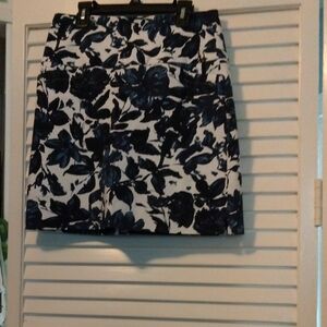 Navy Floral Women's Skort